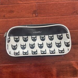 White and Black Cat Print Pencil Case